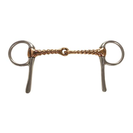 Jacks Imports Half Cheek Copper Corkscrew Jointed Snaffle Bit 5" 214062-5